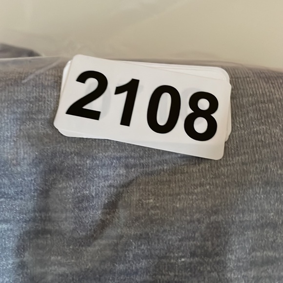 Athleta Leggings Pants Womens Large Gray White High Rise Athletic Activewear Gym - Picture 9 of 9